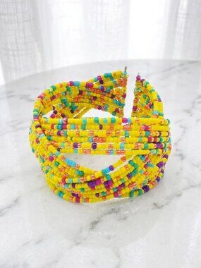 Ladies Yellow Beaded Bracelet